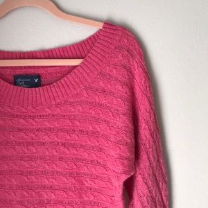 American eagle pink light sweater size small